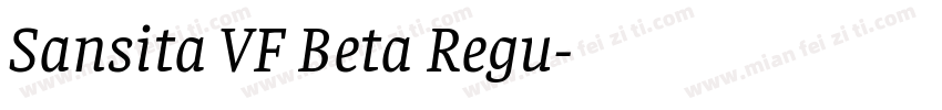 Sansita VF Beta Regu字体转换